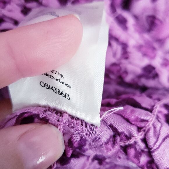 Free People Smock It To Me Purple Floral Mini Dress - Picture 4 of 8